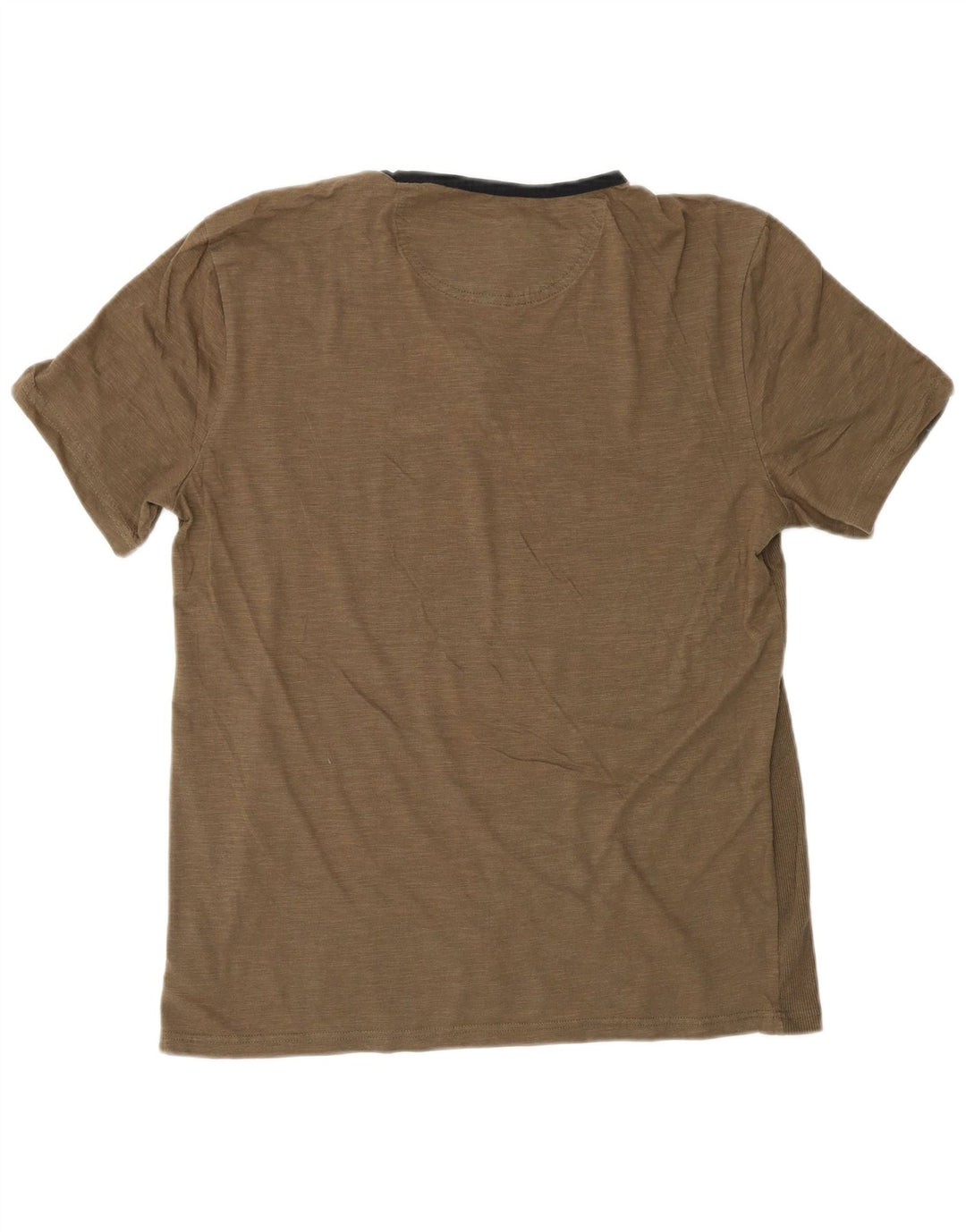 Guess Mens T-Shirt Top Medium Khaki Cotton