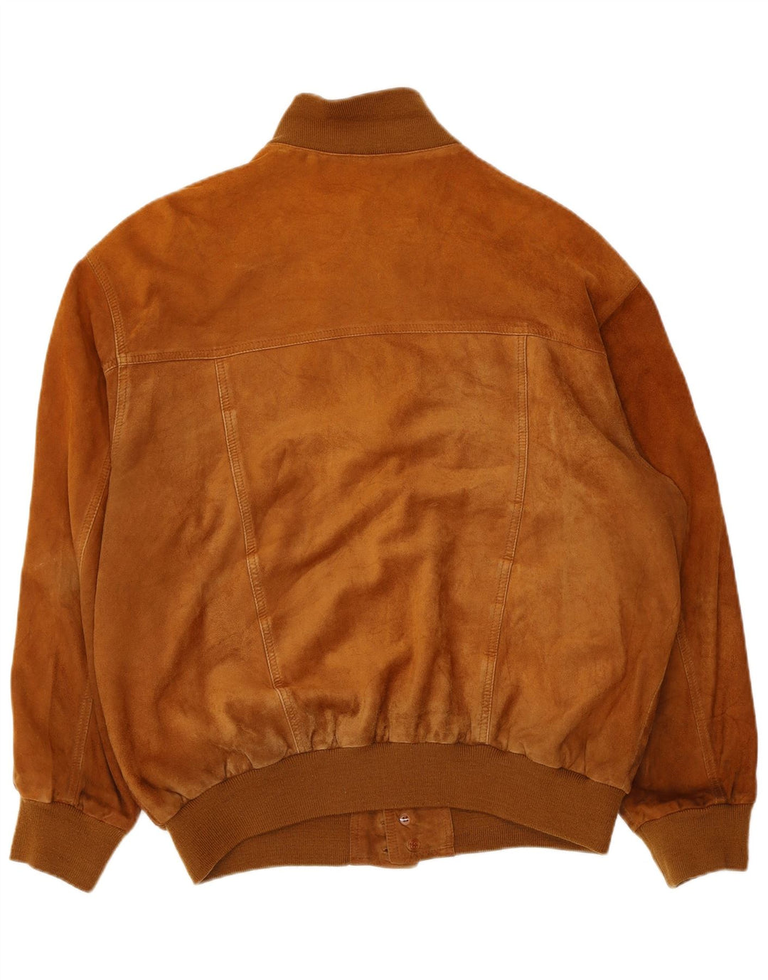 Vintage Mens Suede Bomber Jacket IT 54 2XL Beige