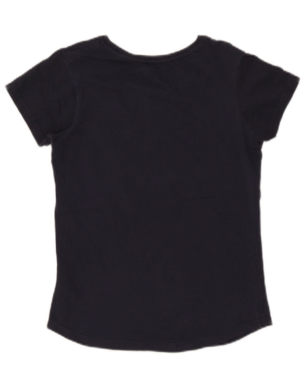 Mountain Warehouse Womens Graphic T-Shirt Top UK 8 Small  Navy Blue Cotton