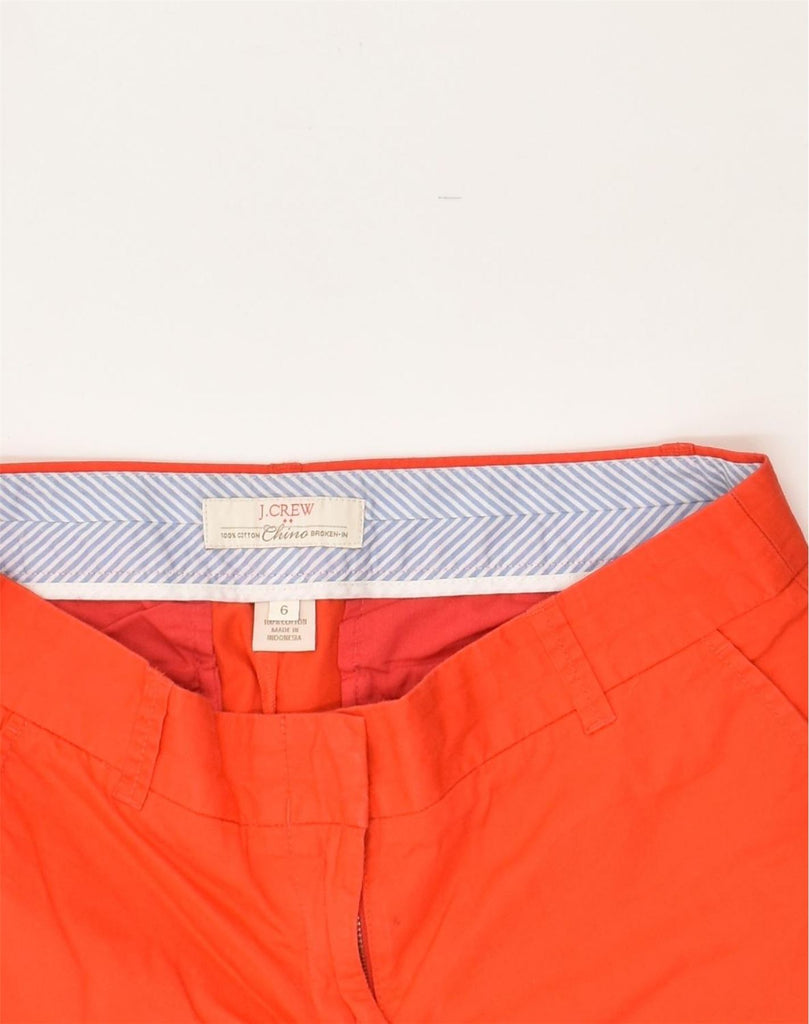 J. CREW Womens Broken In Chino Shorts US 6 Medium W30 Orange Cotton | Vintage J. Crew | Thrift | Second-Hand J. Crew | Used Clothing | Messina Hembry 