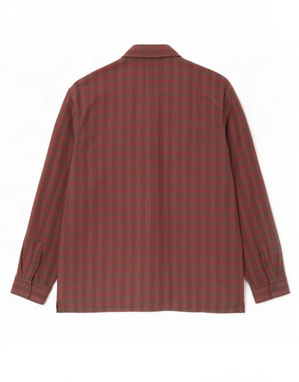 Calvin Klein Mens Sleepwear Shirt Medium Burgundy Check Cotton