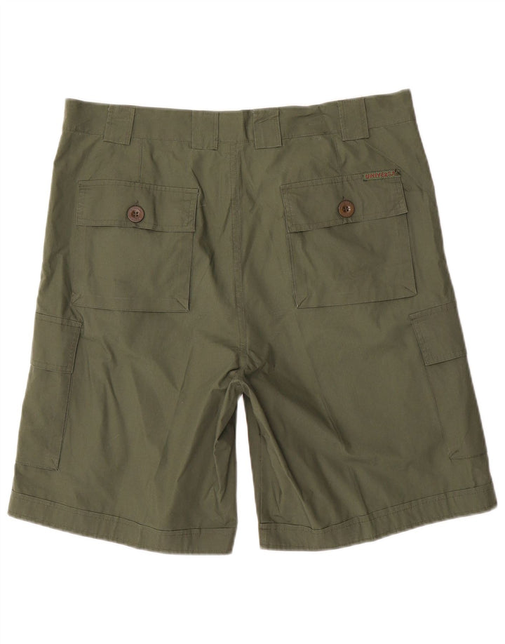 VINTAGE Womens Cargo Shorts IT 52 XL W36 Khaki Cotton