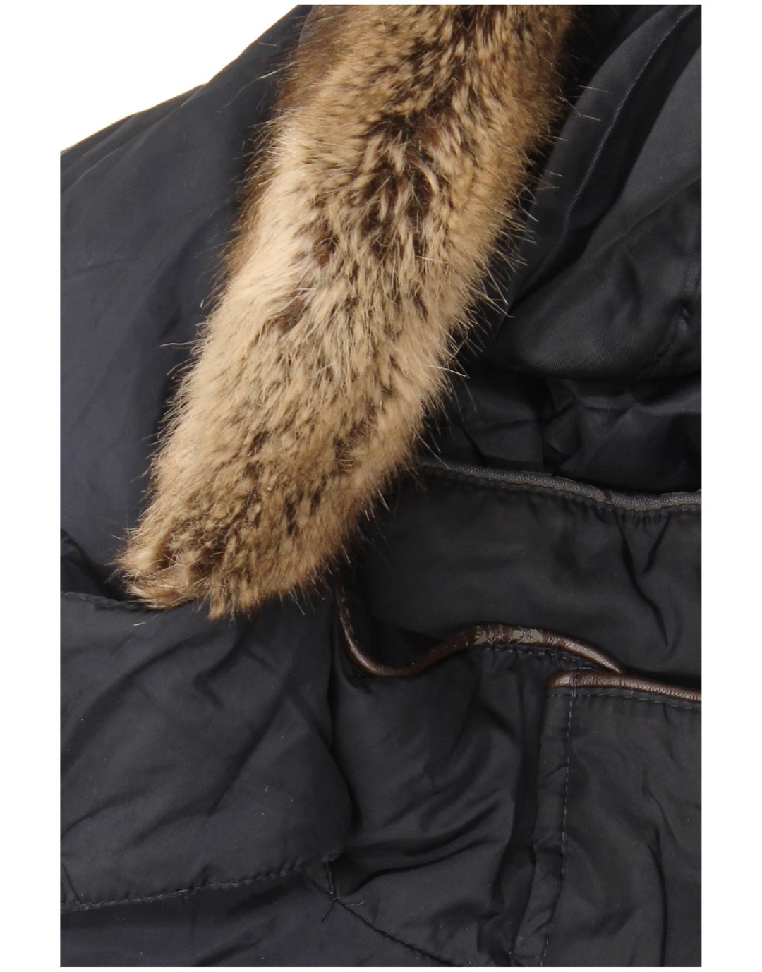 Joules Womens Hooded Padded Jacket UK 14 Large  Navy Blue Polyester