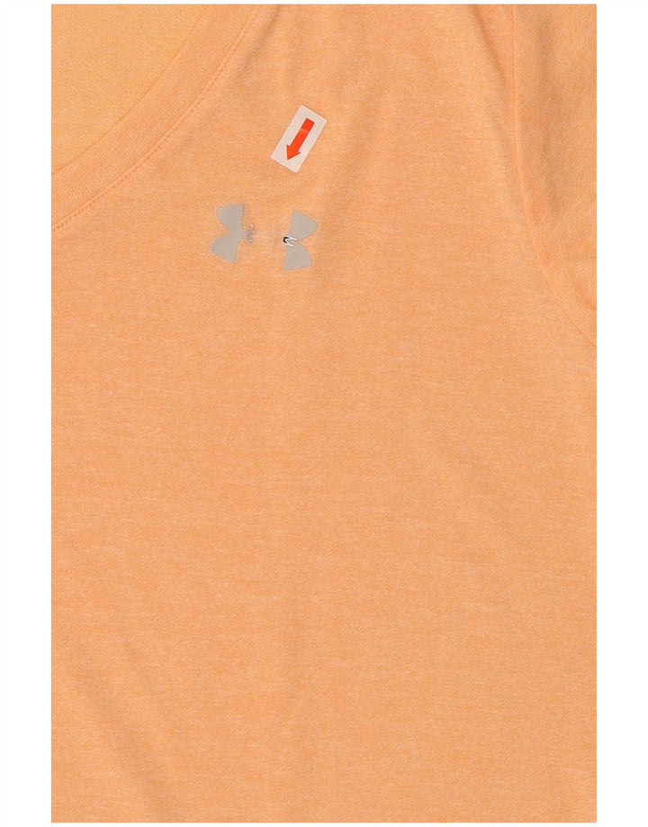 Under Armour Womens T-Shirt Top UK 12 Medium Orange