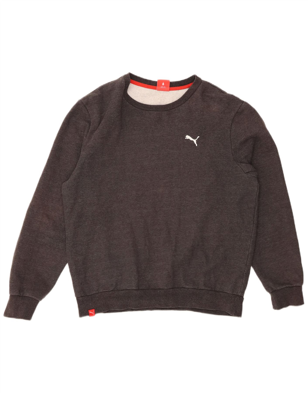 PUMA Mens Sweatshirt Jumper Medium Grey Cotton