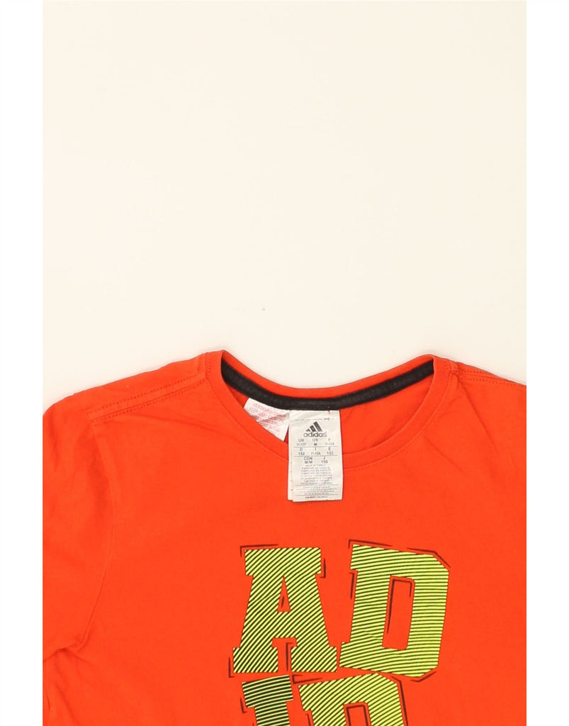 ADIDAS Boys Graphic T-Shirt Top 11-12 Years Medium Orange Cotton | Vintage Adidas | Thrift | Second-Hand Adidas | Used Clothing | Messina Hembry 