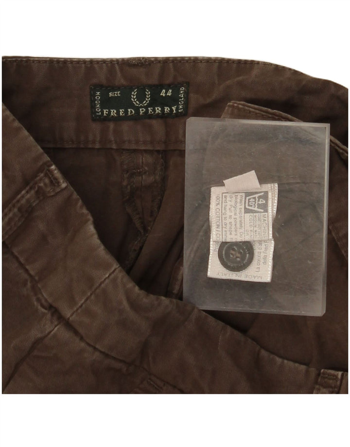 FRED PERRY Womens Chino Shorts IT 44 Medium W29  Brown Cotton