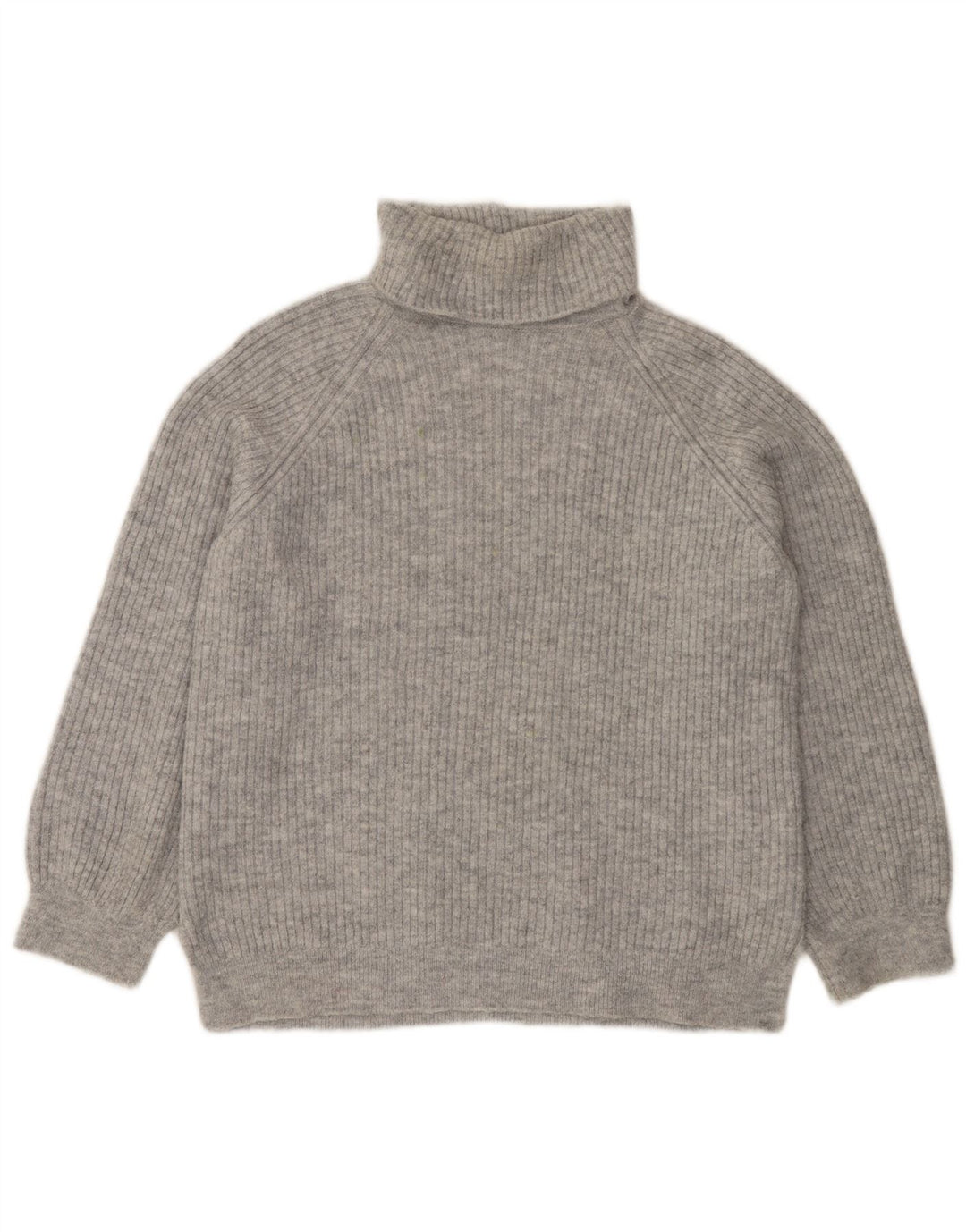 Marks & Spencer Womens Roll Neck Jumper Sweater UK 14 Medium Grey Acrylic