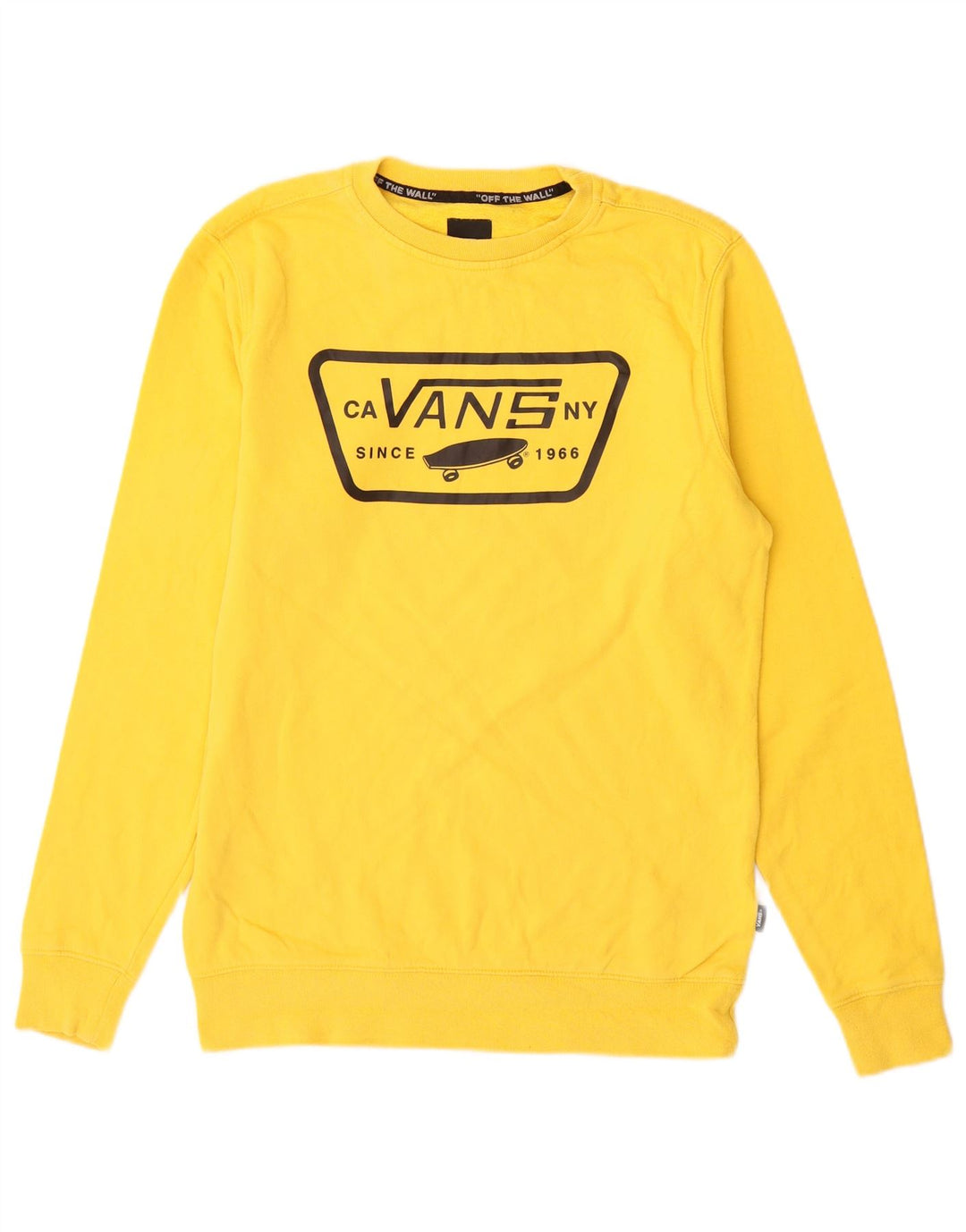Vans Mens Graphic Sweatshirt Jumper XS Yellow
