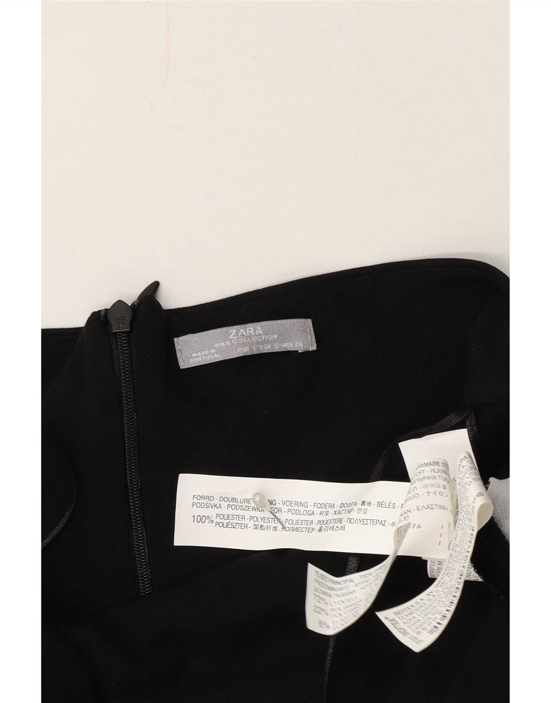 Zara Womens Strapless Dress UK 8 Small Black Polyester