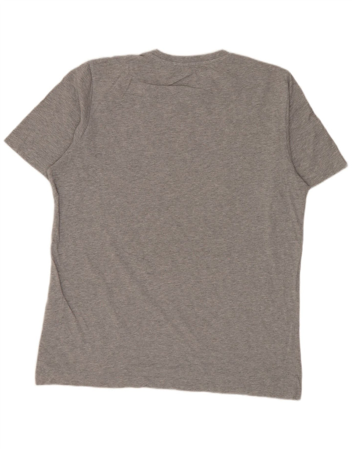 ADIDAS Mens Graphic T-Shirt Top Medium Grey Flecked Cotton