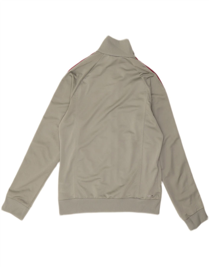 ADIDAS Womens Climalite Tracksuit Top Jacket UK 14 Medium Grey Polyester Vintage Adidas and Second-Hand Adidas from Messina Hembry 