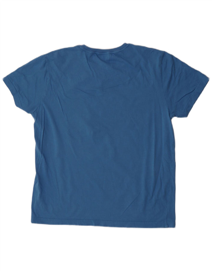 Gant Mens Graphic T-Shirt Top XL Blue Cotton