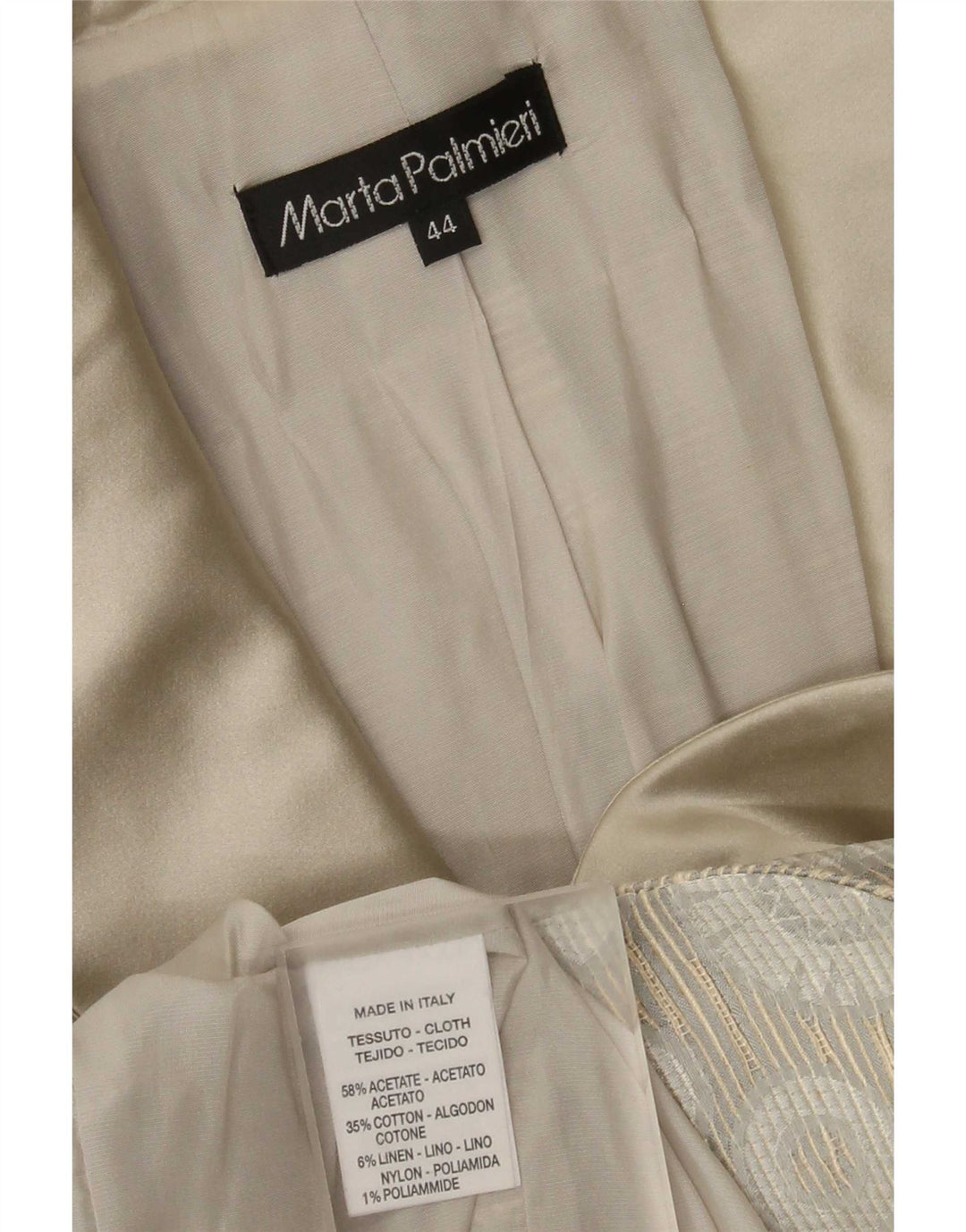 Marta Palmieri Womens 4 Button Blazer Jacket IT 44 Medium Grey Floral