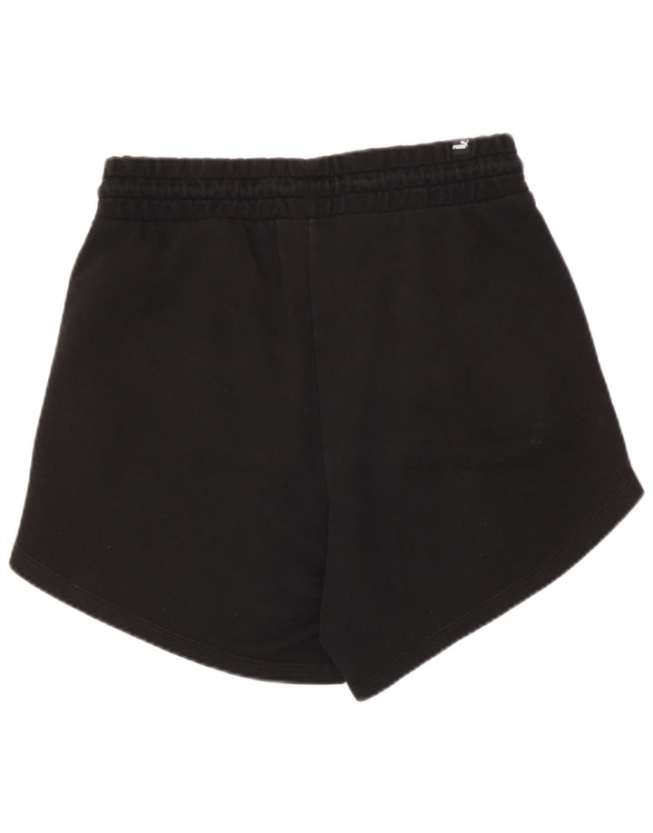 Puma Womens Sport Shorts UK 12 Medium  Black Cotton