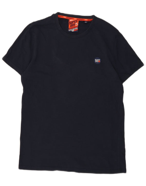 Superdry Mens T-Shirt Top Large Navy Blue Cotton