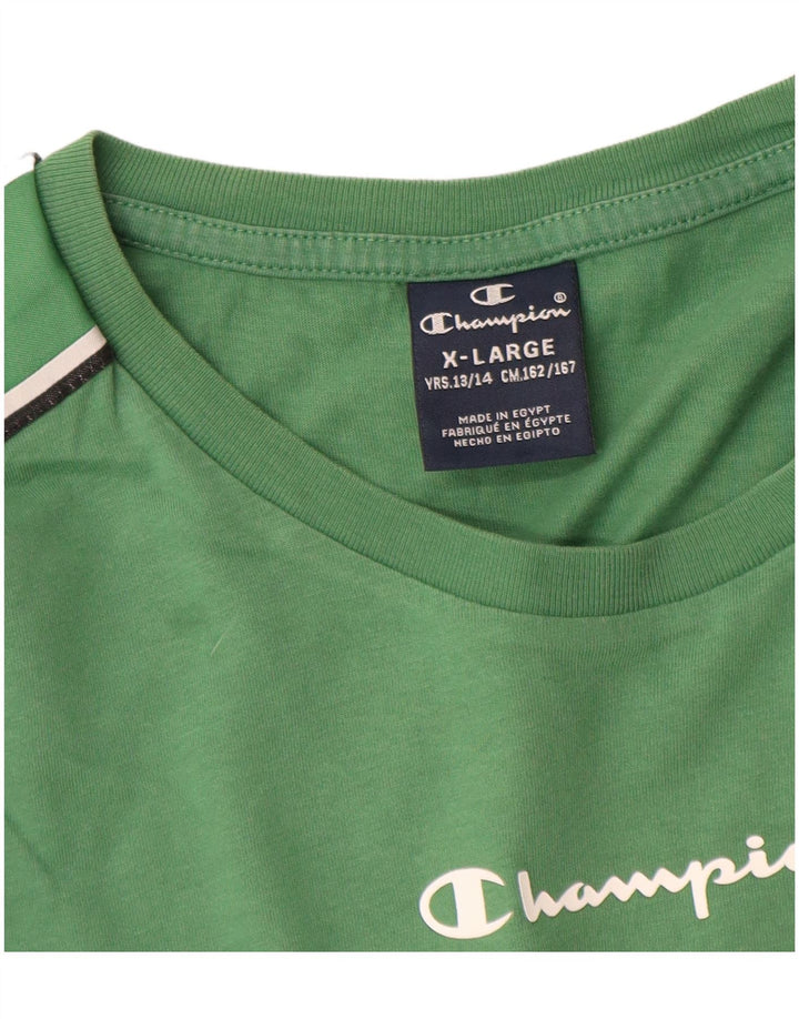 Champion Boys Graphic T-Shirt Top 13-14 Years XL Green