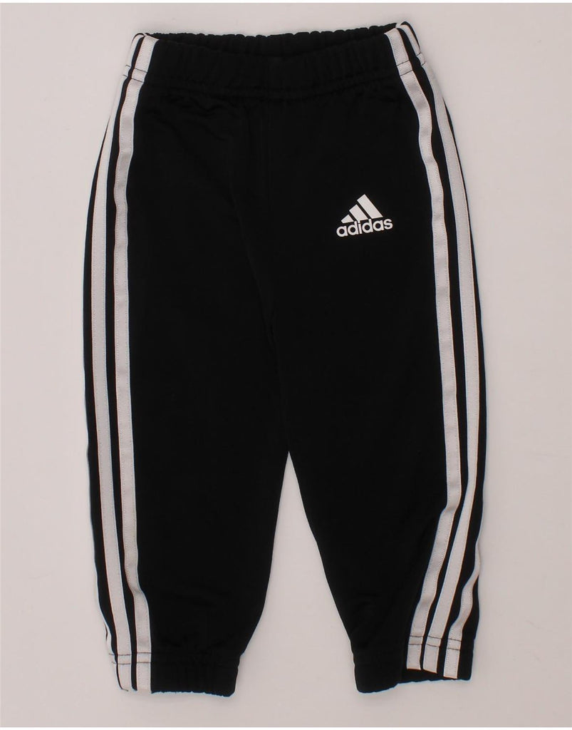 ADIDAS Baby Boys Tracksuit Trousers 6-9 Months  Black Polyester Vintage Adidas and Second-Hand Adidas from Messina Hembry 