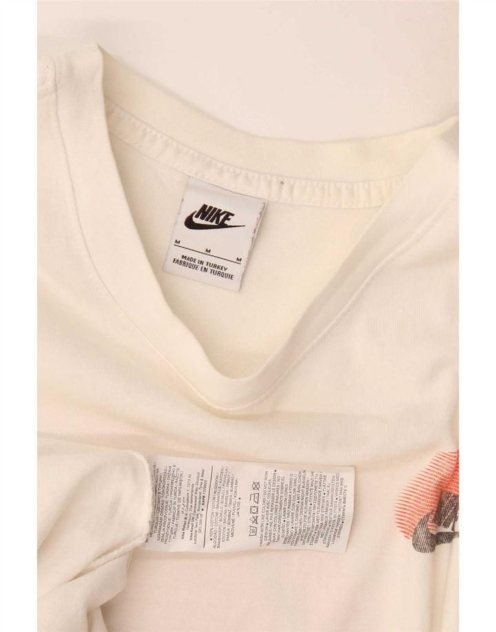 Nike Mens Graphic T-Shirt Top Medium White Cotton