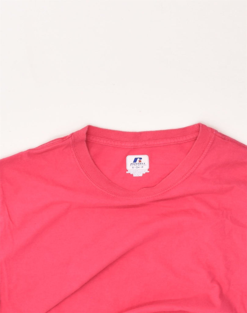 RUSSELL ATHLETIC Womens T-Shirt Top UK 10 Small Pink Cotton | Vintage Russell Athletic | Thrift | Second-Hand Russell Athletic | Used Clothing | Messina Hembry 