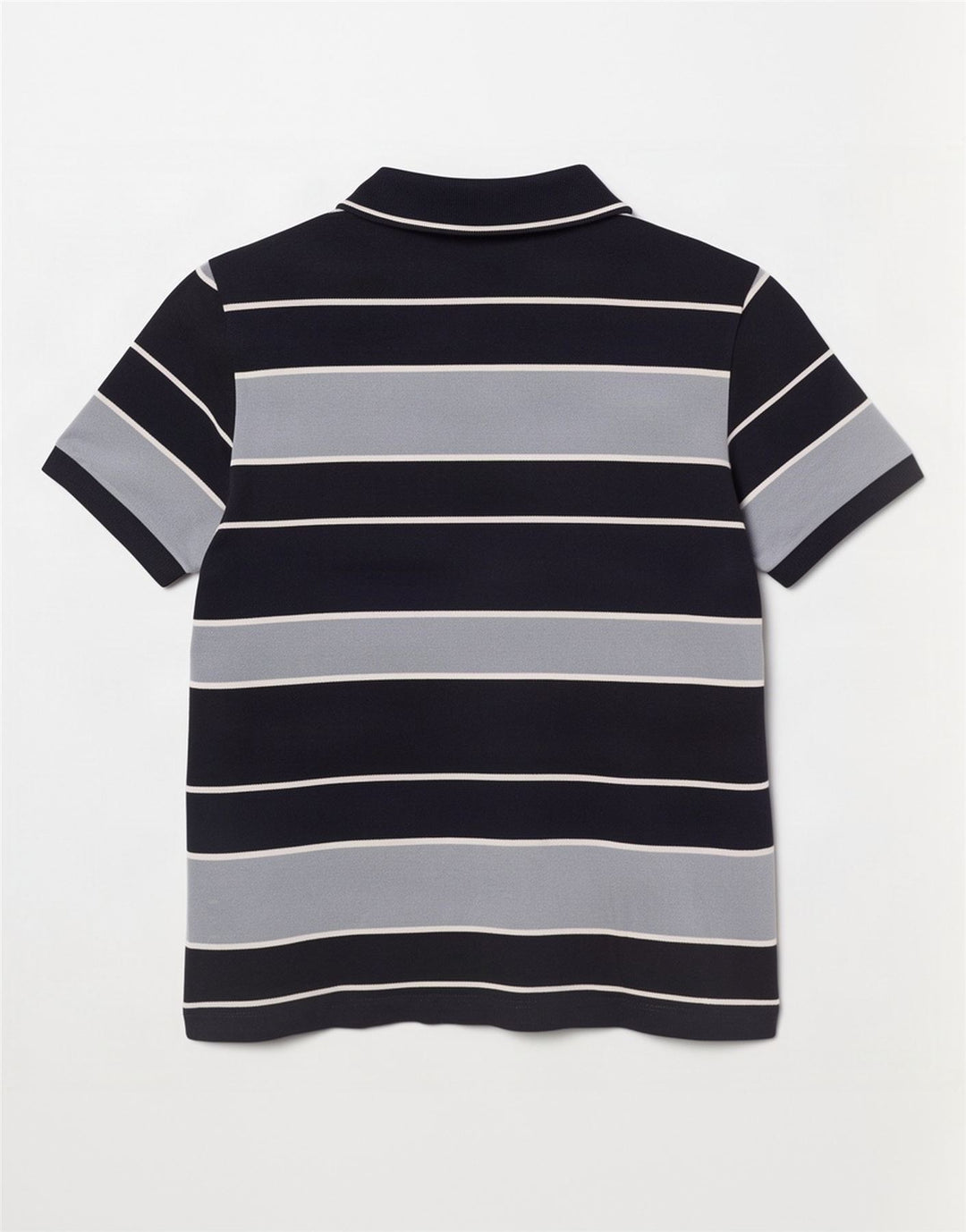 Lacoste Mens Polo Shirt Size 5 Large Navy Blue Striped Cotton