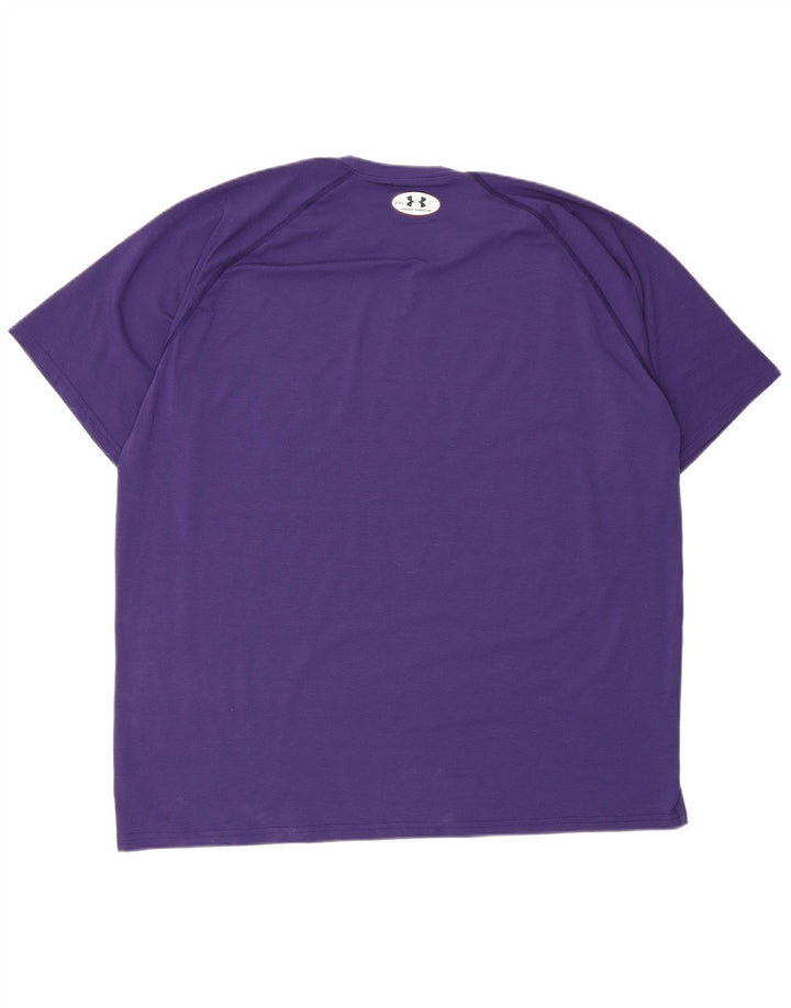 Under Armour Mens Tigers Graphic T-Shirt Top 2XL Purple Polyester
