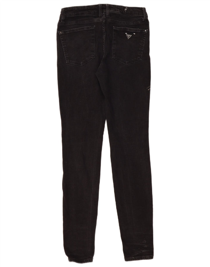Guess Womens Skinny Jeans W29 L31 Black Cotton