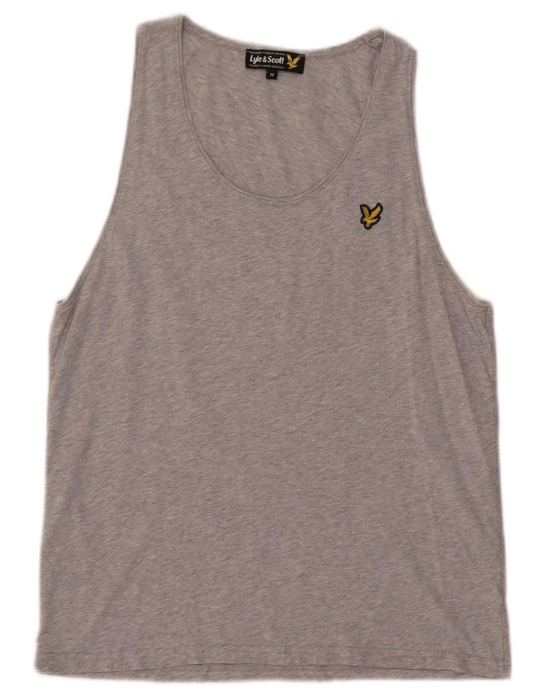 LYLE & SCOTT Mens Vest Top Medium Grey Flecked Cotton