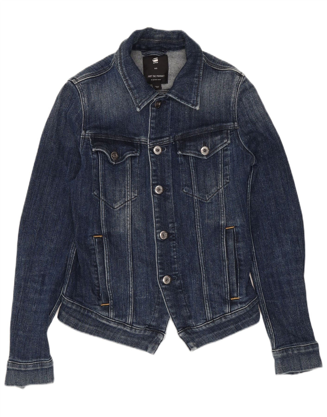 G-STAR Womens Crop Denim Jacket UK 6 XS Navy Blue Cotton