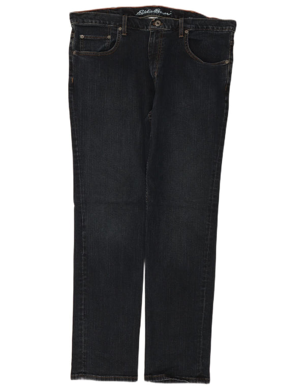 Eddie Bauer Mens Straight Jeans W38 L32 Navy Blue Cotton
