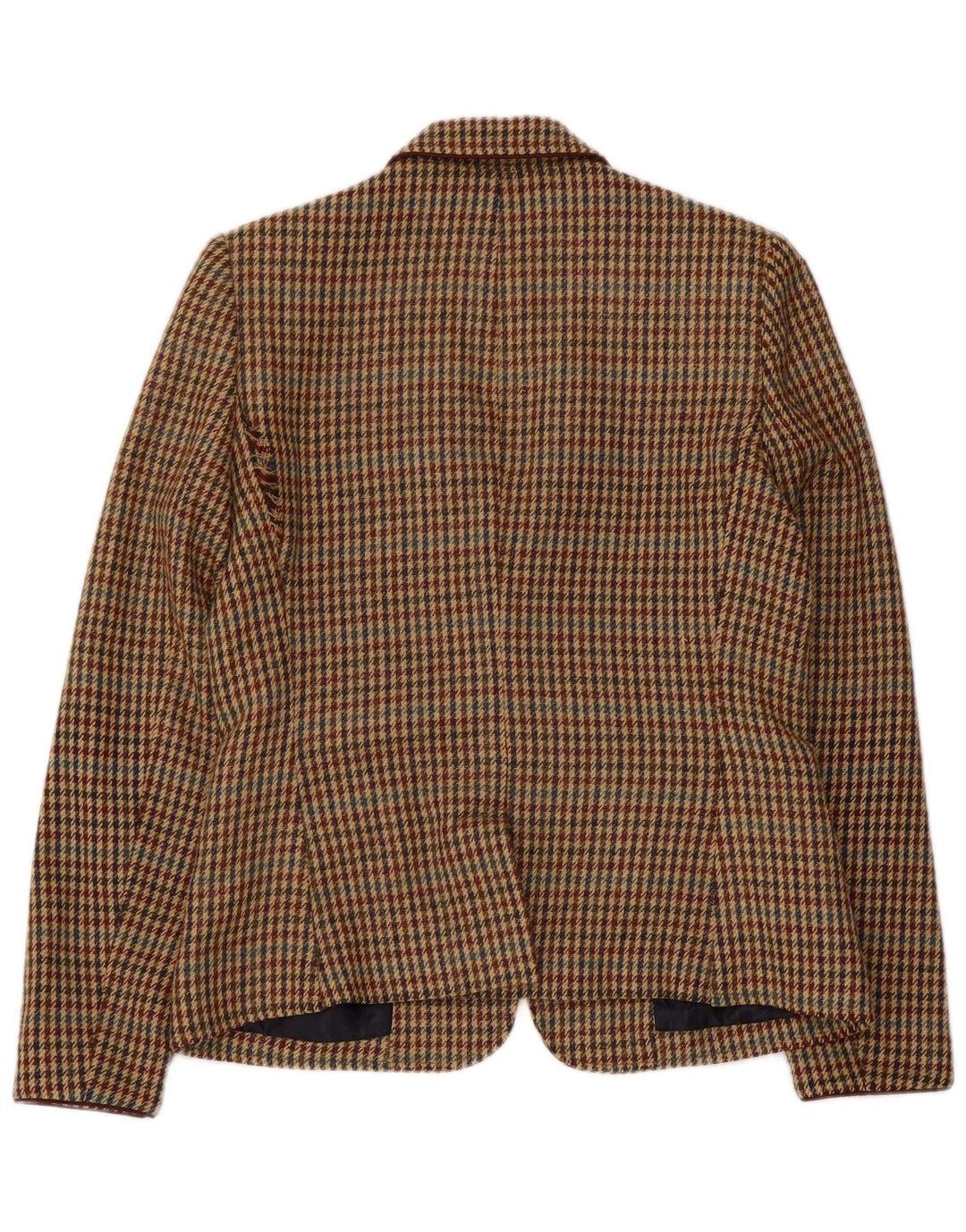 RICH & ROYAL Womens 1 Button Blazer Jacket EU 38 Medium Brown Houndstooth