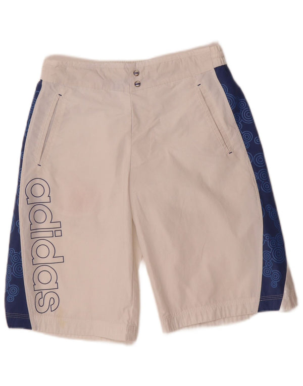Adidas Boys Graphic Sport Shorts 11-12 Years White Colourblock Polyester
