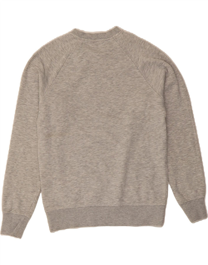 JACK & JONES Mens Graphic Sweatshirt Jumper Small Grey Flecked Polyester Vintage Jack & Jones and Second-Hand Jack & Jones from Messina Hembry 