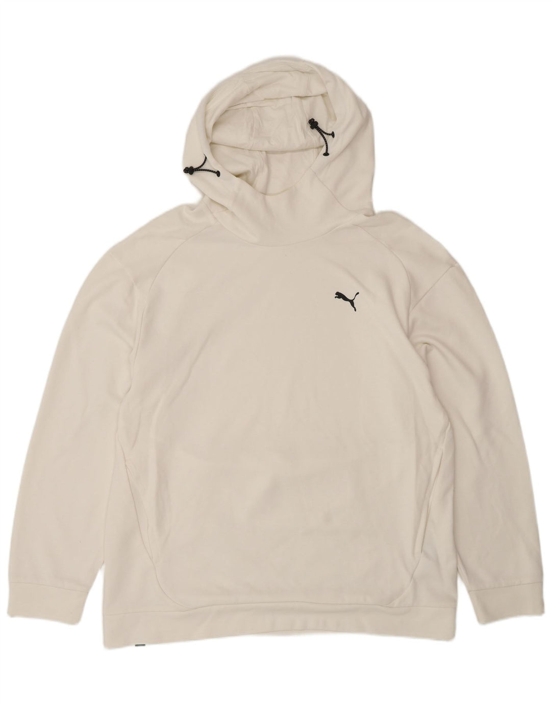 Puma Mens Hoodie Jumper Large White Cotton