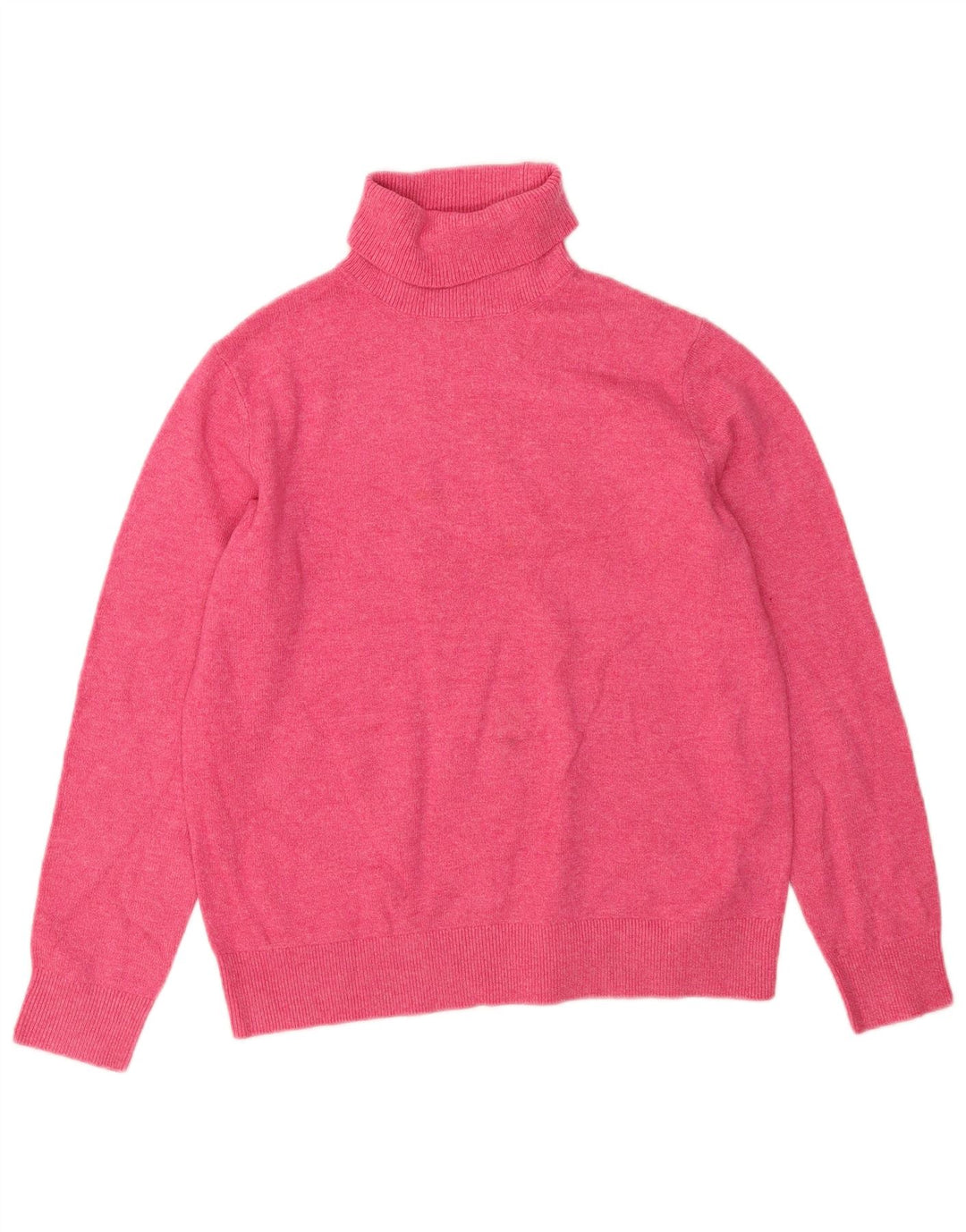 Marks & Spencer Womens Oversized Roll Neck Jumper Sweater UK 10 Small Pink