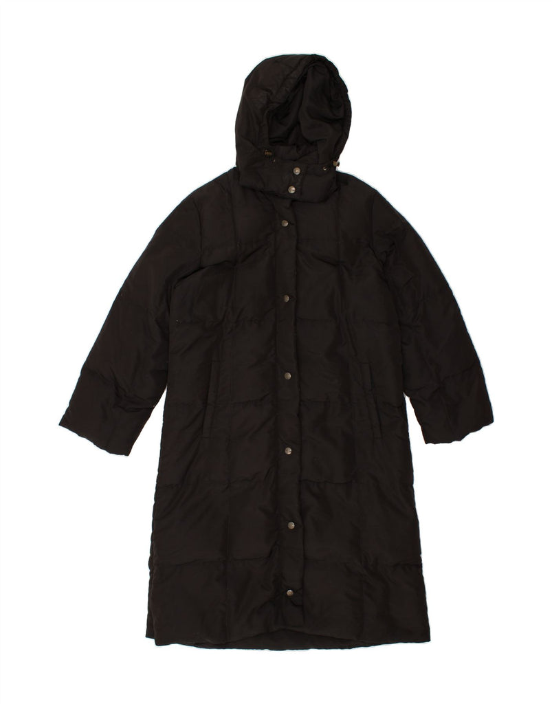 MAX MARA Womens Hooded Padded Coat UK 14 Large Black Polyamide Vintage Max Mara and Second-Hand Max Mara from Messina Hembry 