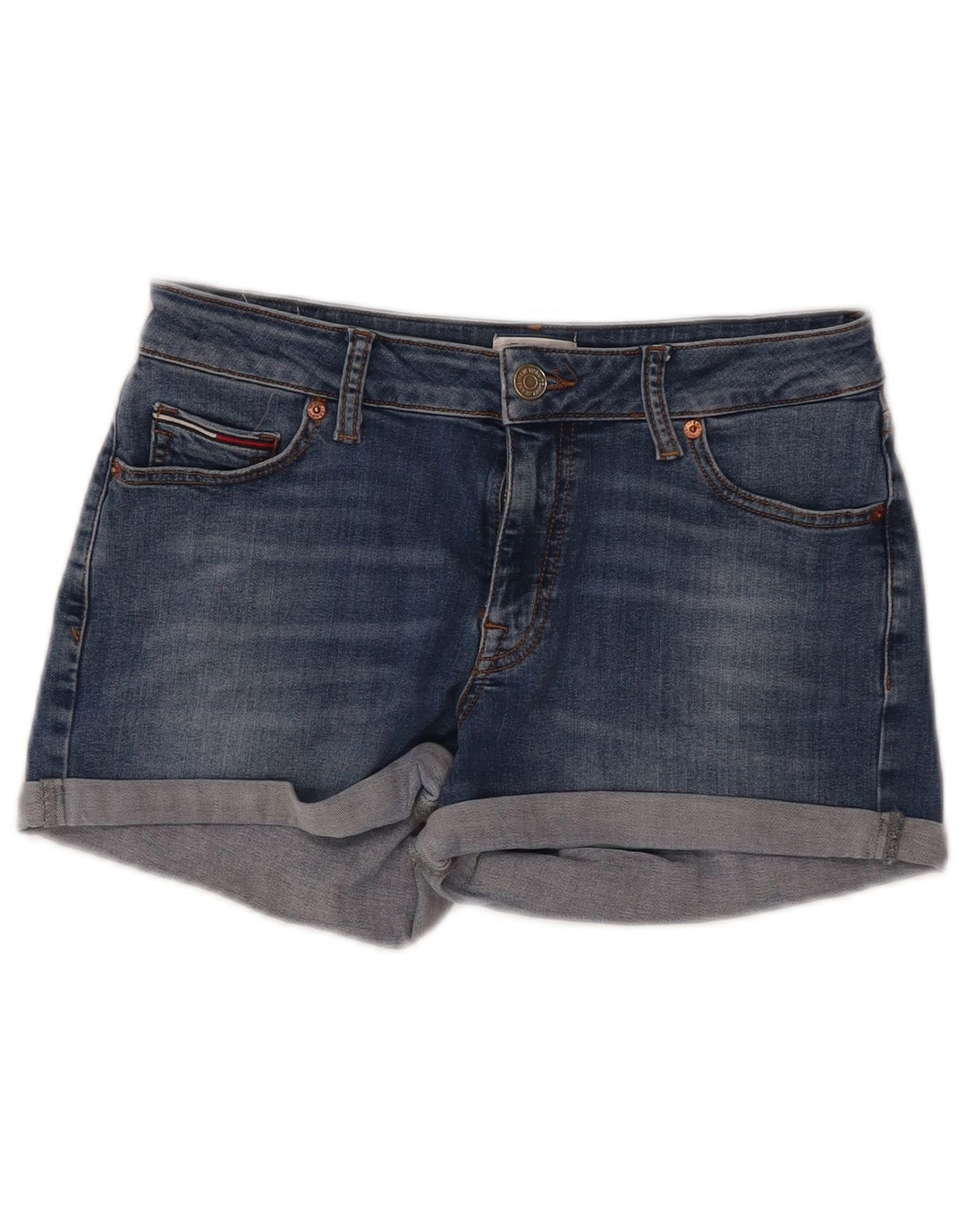 TOMMY HILFIGER Womens Denim Shorts W28 Medium  Blue Cotton