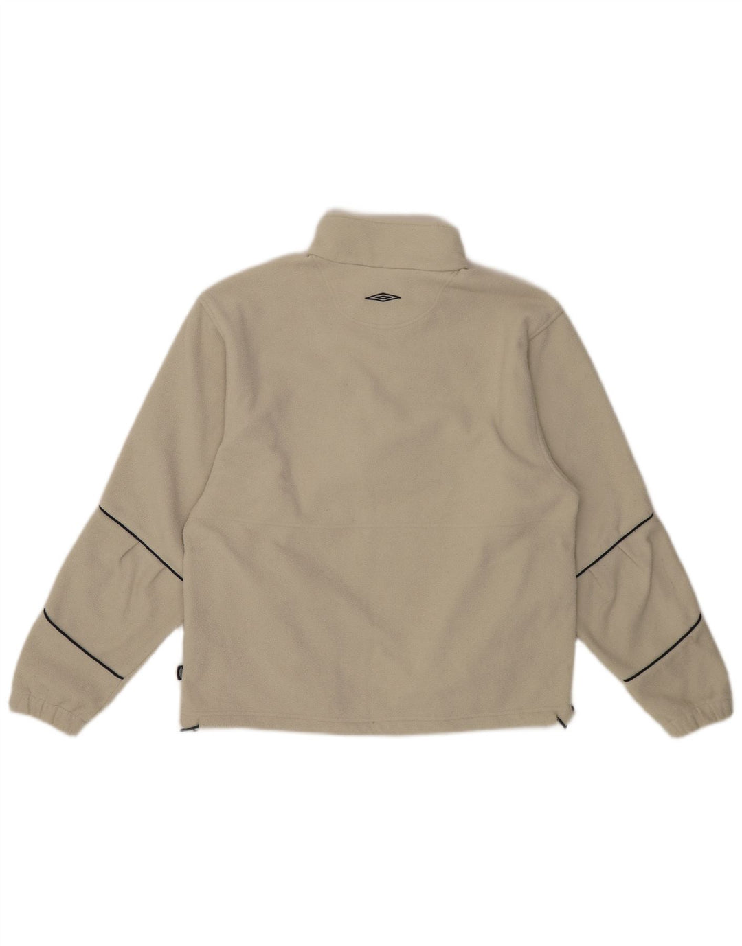 Umbro Womens Zip Neck Oversized Fleece Jumper UK 10 Small Off White