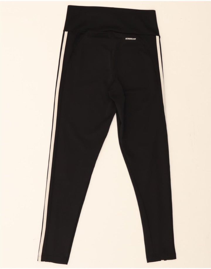 ADIDAS Womens Leggings UK 8/10 Small  Black Polyester Vintage Adidas and Second-Hand Adidas from Messina Hembry 