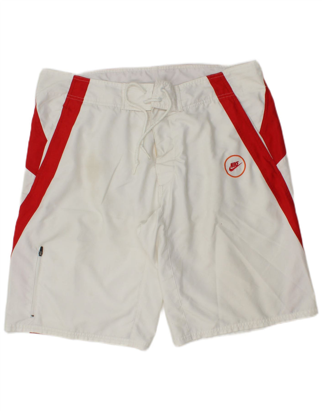 Nike Mens Swimming Shorts Large White Colourblock Polyester
