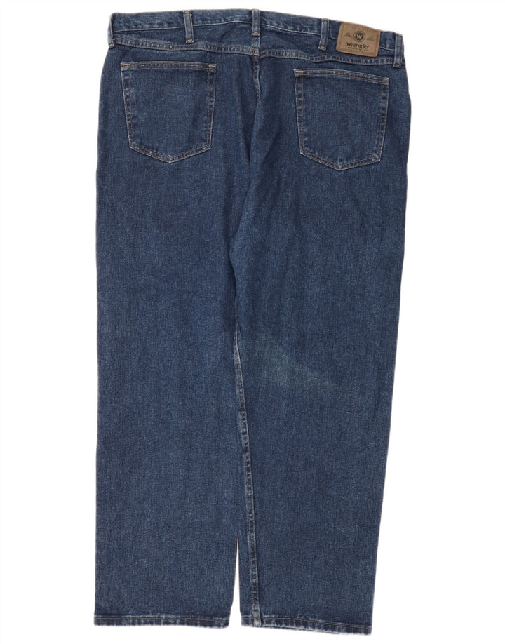 Wrangler Mens Straight Jeans W42 L30 Blue Cotton