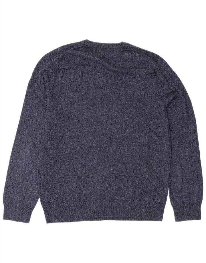 Cos Mens Crew Neck Jumper Sweater Medium Navy Blue Wool