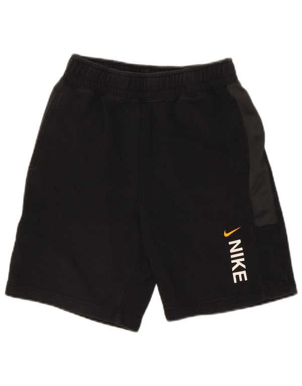 Nike Boys Graphic Sport Shorts 12-13 Years Large Black Cotton