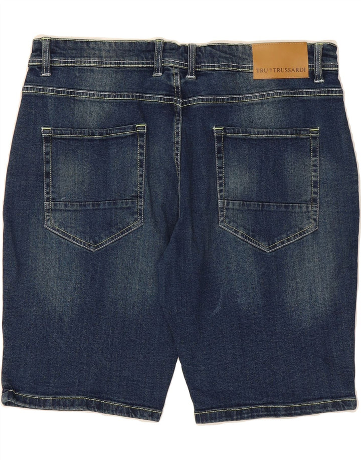 TRUSSARDI Mens Denim Shorts W38 XL Navy Blue Cotton Vintage Trussardi and Second-Hand Trussardi from Messina Hembry 
