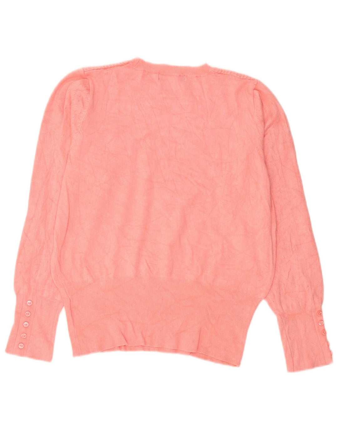 Marks & Spencer Womens Crew Neck Jumper Sweater UK 12 Medium Pink Viscose