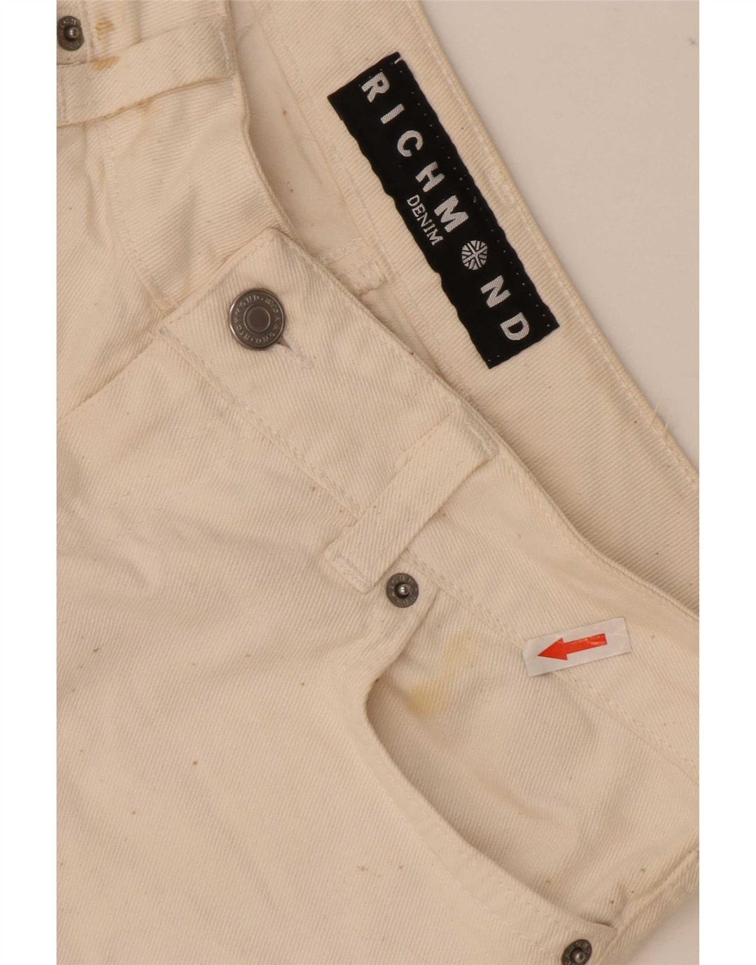 Richmond Womens Straight Jeans W29 L33 White Cotton