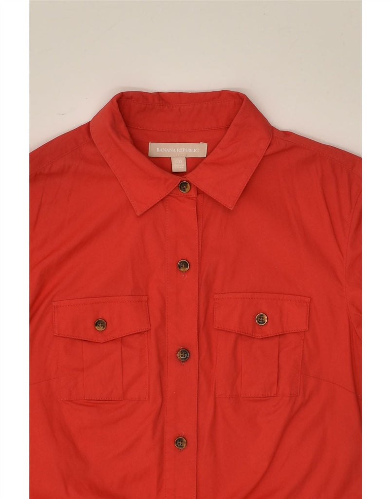 BANANA REPUBLIC Womens Shirt Dress US 0 XS Red Cotton | Vintage Banana Republic | Thrift | Second-Hand Banana Republic | Used Clothing | Messina Hembry 