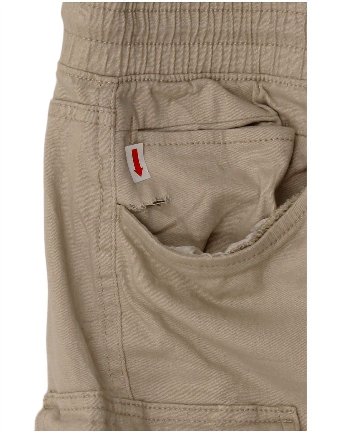 IZOD Mens Slim Fit Cargo Shorts Small W29  Beige Cotton