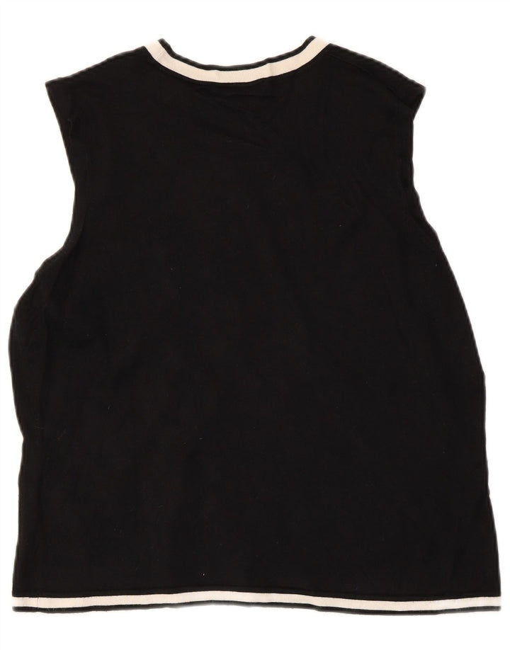 Marks & Spencer Womens Crop Vest Top UK 18 XL Black Viscose