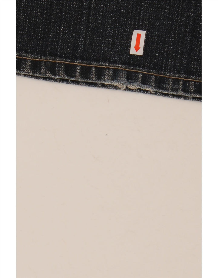 WRANGLER Mens Bootcut Jeans W32 L32 Navy Blue Cotton